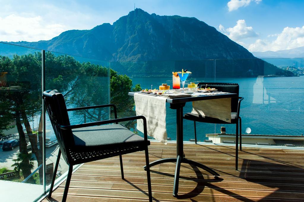 Grand Hotel Campione Campione d'Italia Exterior photo View of the lake from the hotel